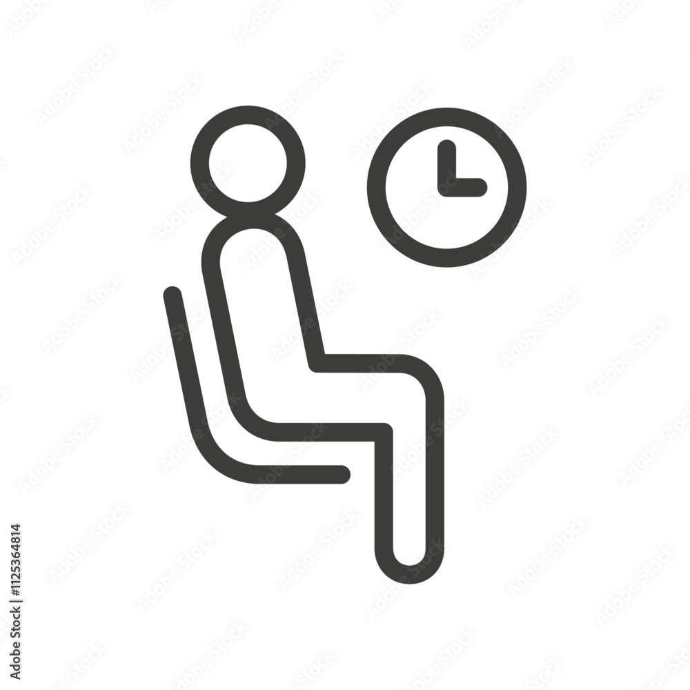 Waiting room icon Simple outline vector logo Waiting room icon Simple outline vector logo