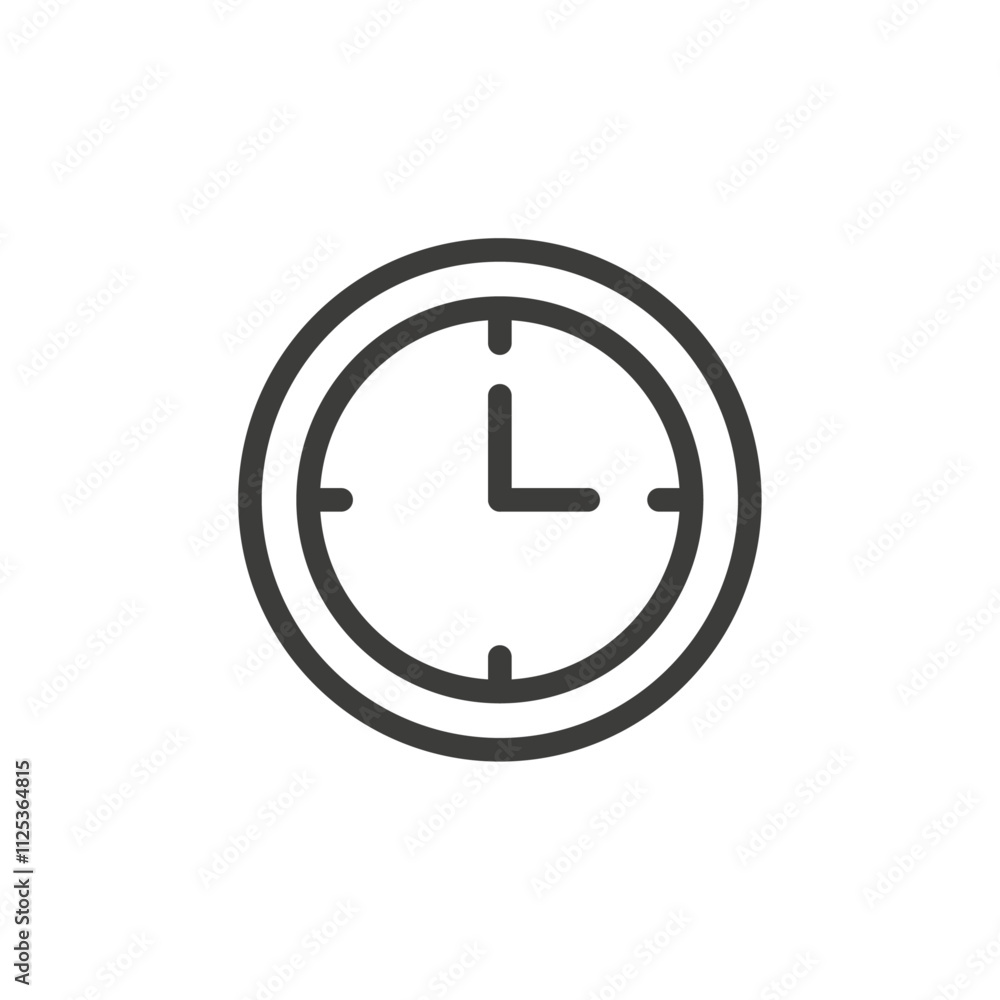Wall clock icon Simple outline vector logo Wall clock icon Simple outline vector logo