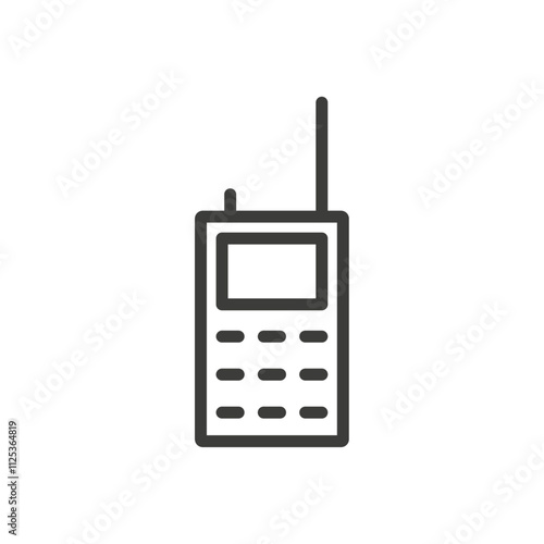 Walkie talkie icon Simple outline vector logo