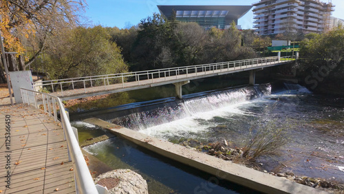 Corgo river city park in Vila Real photo