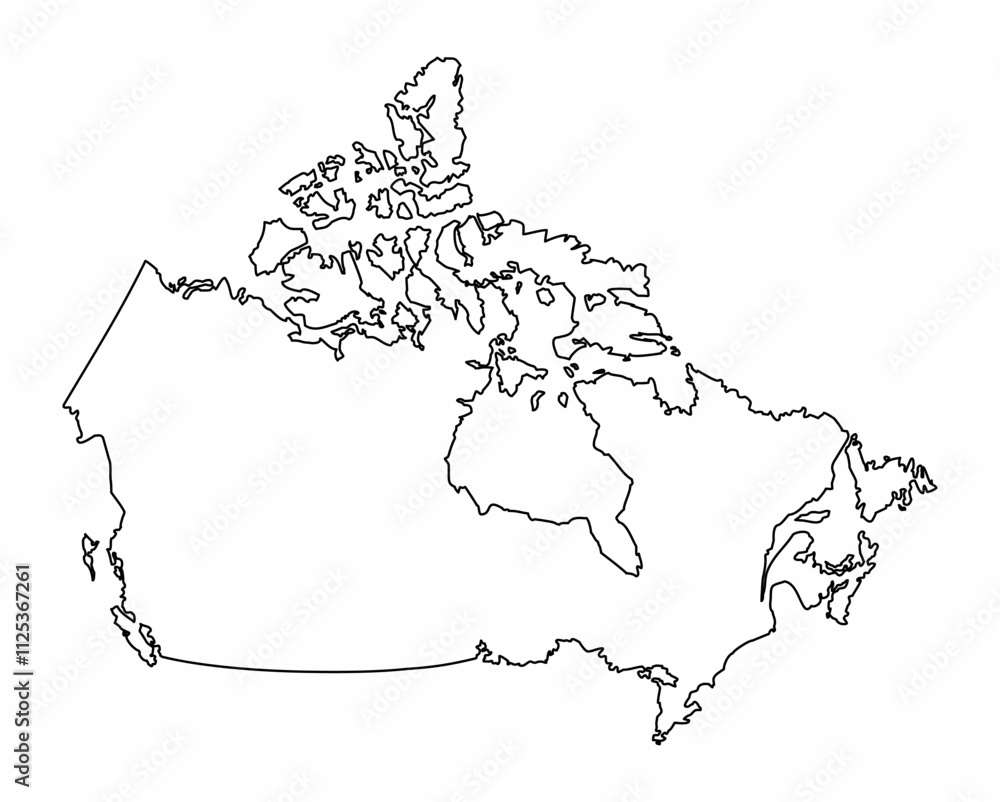 Canada outline map