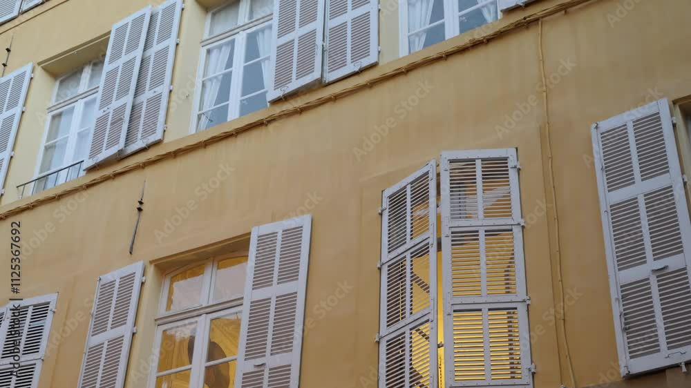 Exploring the charming narrow street in Aix-en-Provence, Provence-Alpes-Côte d'Azur, France