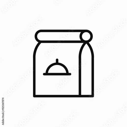 food delivery package icon sign vector