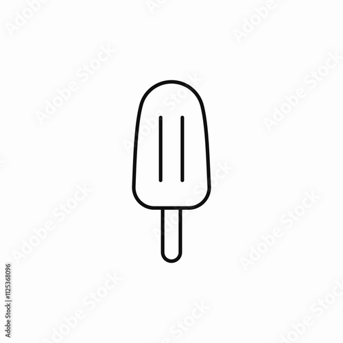 ice cream stick icon sign vector