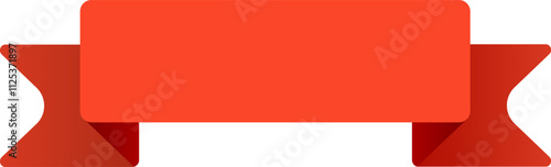 Free Download Horizontal red ribbon banner featuring ample copy space, perfect for emphasizing sales promotions, special offers, or important announcements in marketing and advertising efforts - GFXLoad