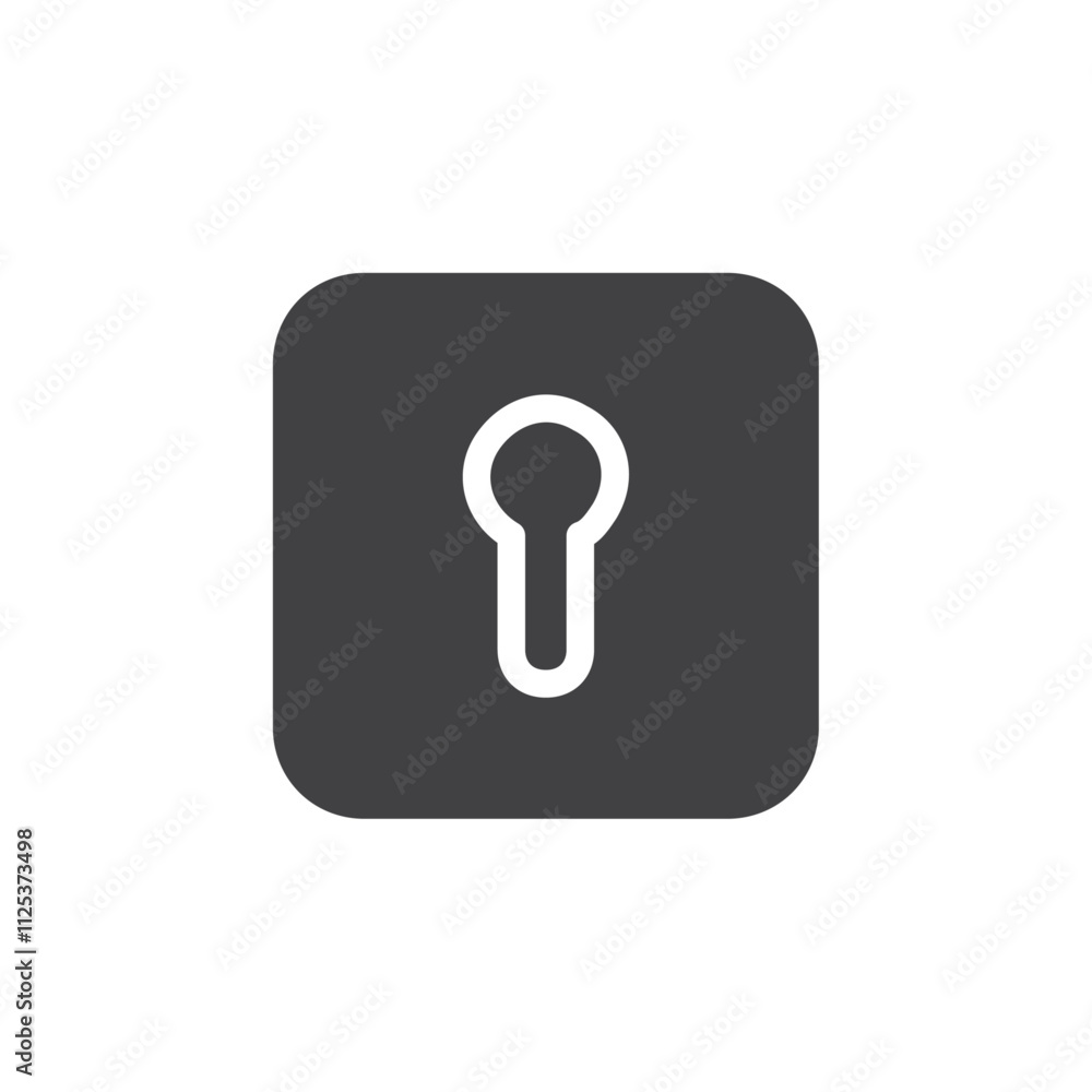 Keyhole icon simple vector symbol Keyhole icon simple vector symbol
