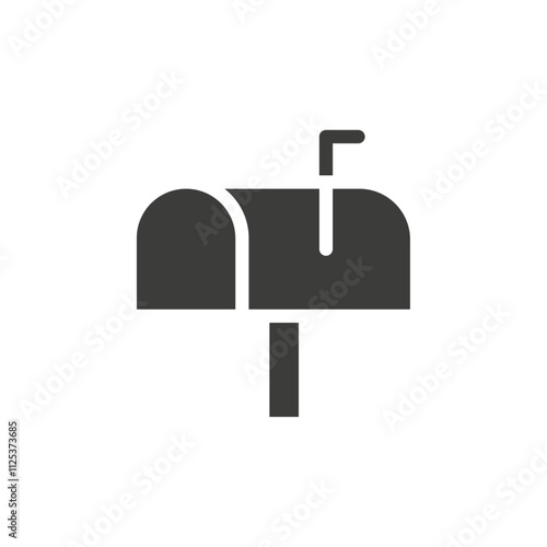 Mail box icon simple vector symbol