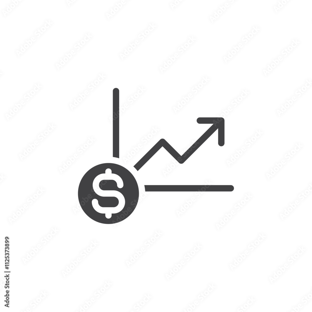 Money growth icon simple vector symbol Money growth icon simple vector symbol