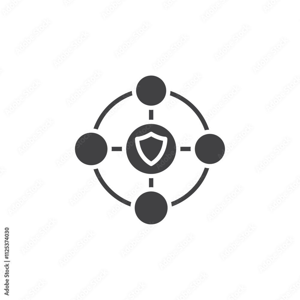 Network protection icon simple vector symbol