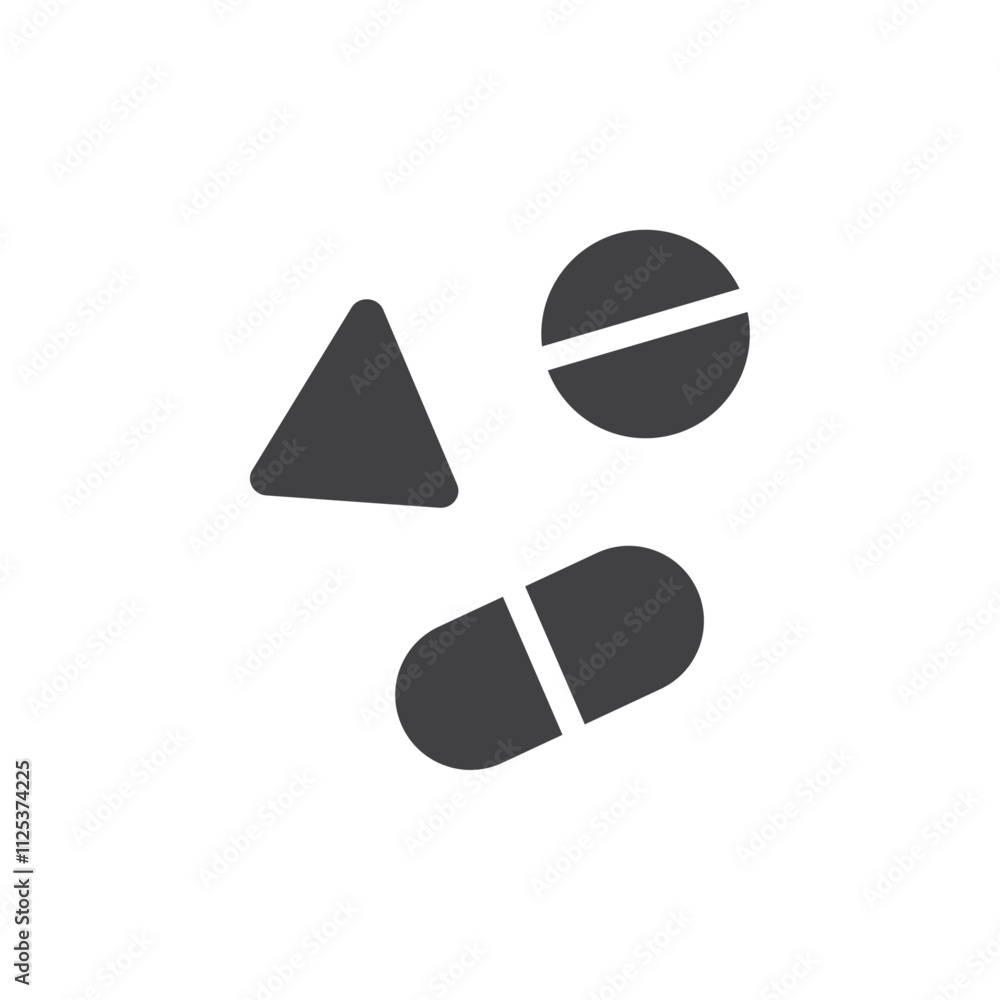 Pills icon simple vector symbol Pills icon simple vector symbol