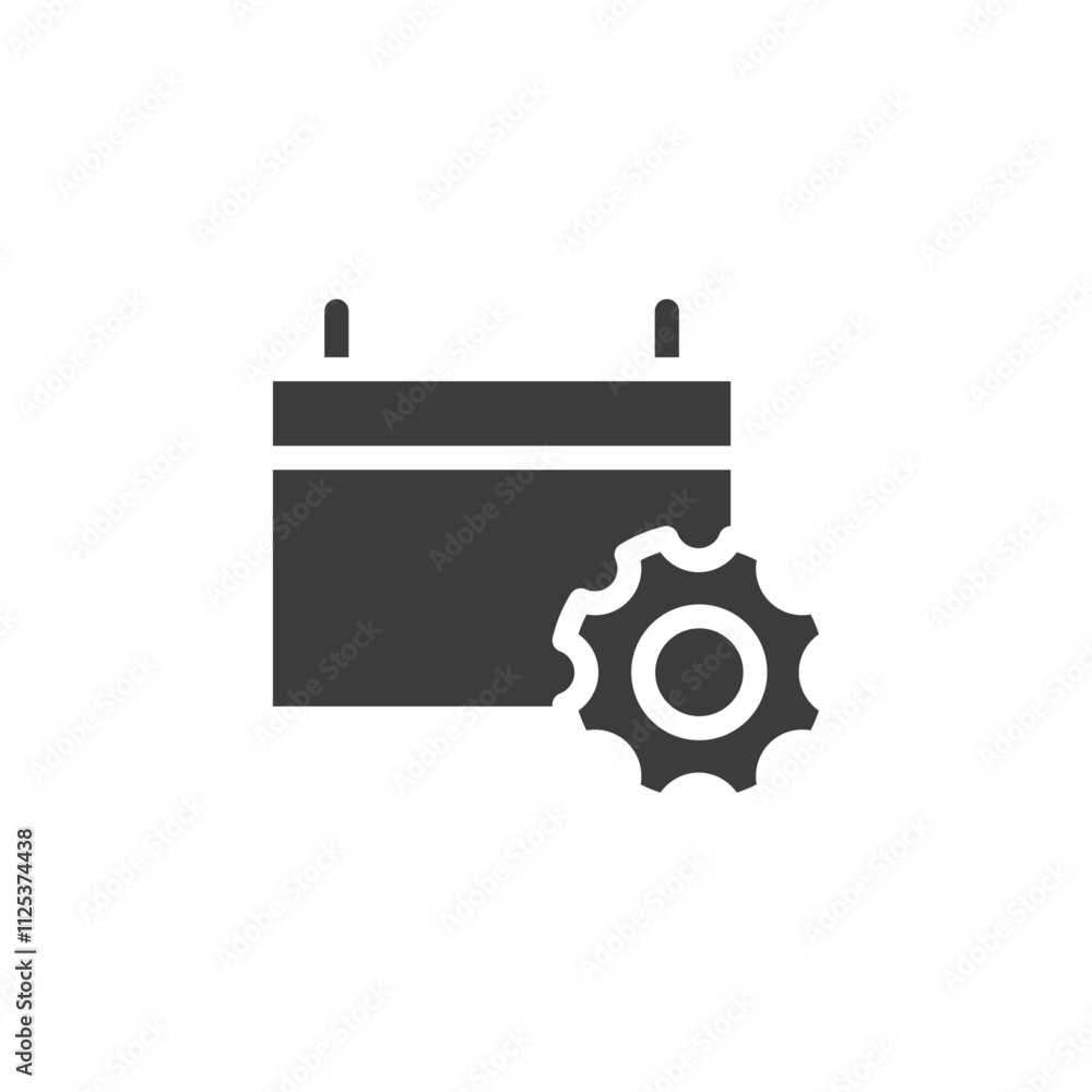 Obraz premium Planning calendar icon simple vector symbol