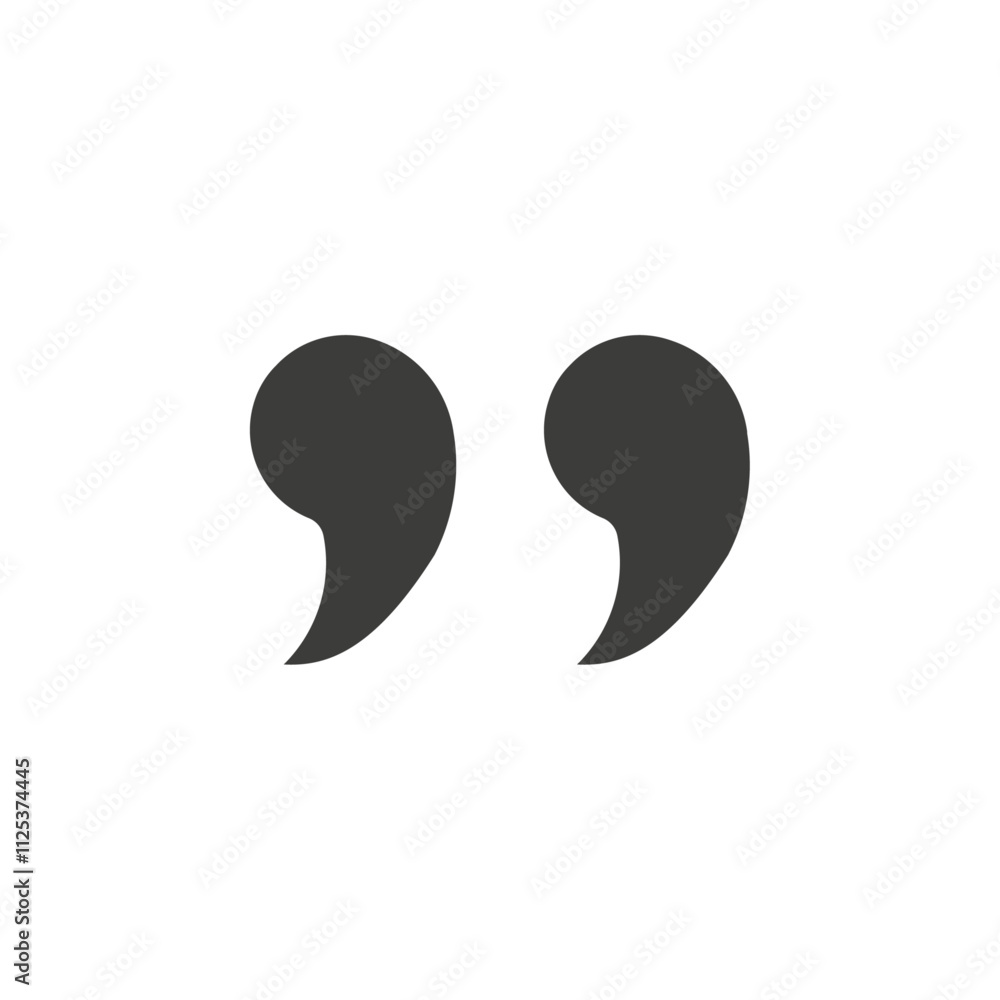Quote icon simple vector symbol Quote icon simple vector symbol