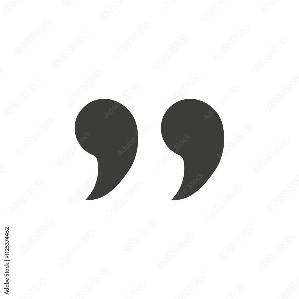Quote icon simple vector symbol Quote icon simple vector symbol