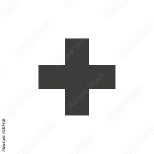 Plus icon simple vector symbol