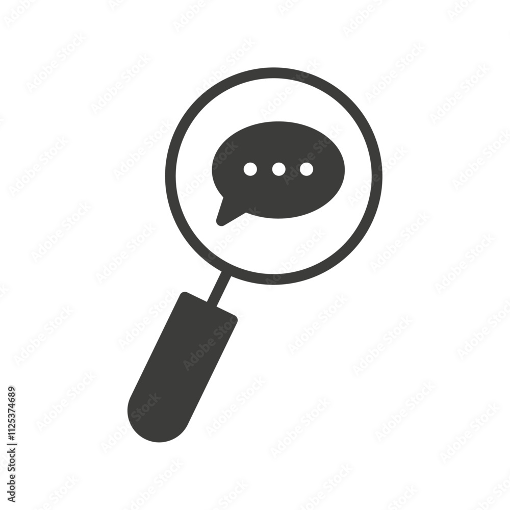 Search message icon simple vector symbol Search message icon simple vector symbol