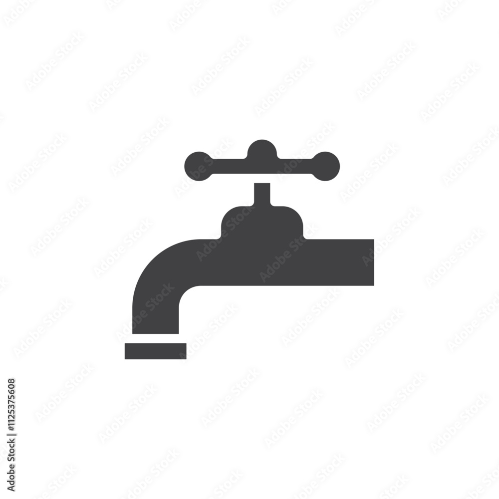 Water tap icon simple vector symbol Water tap icon simple vector symbol