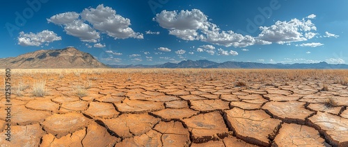 The parched landscape, a stark illustration of climate change impacts, presents an arid vista.