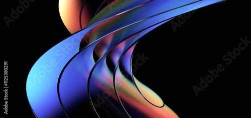 Fotografie Abstract iridescent background design, 3d render