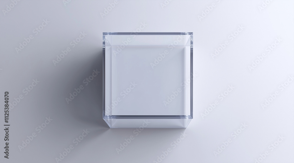 Square Transparent Box Empty Top View Shot for a Sleek and Practical Storage Solution Square Transparent Box Empty Top View Shot for a Sleek and Practical Storage Solution