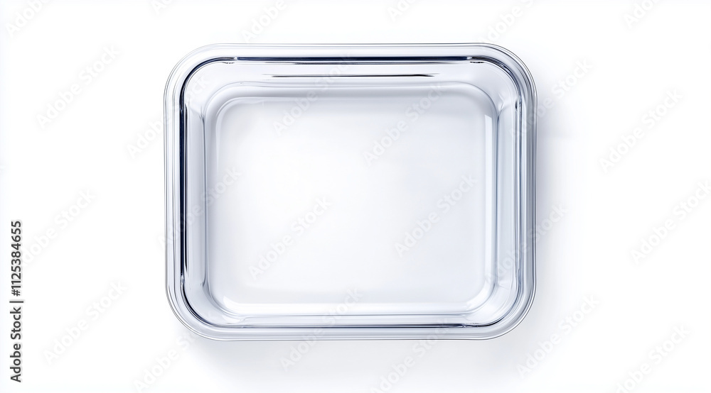 Square Glass Takeaway Container Unfilled Seen from Above for a Sleek and Practical Display Square Glass Takeaway Container Unfilled Seen from Above for a Sleek and Practical Display