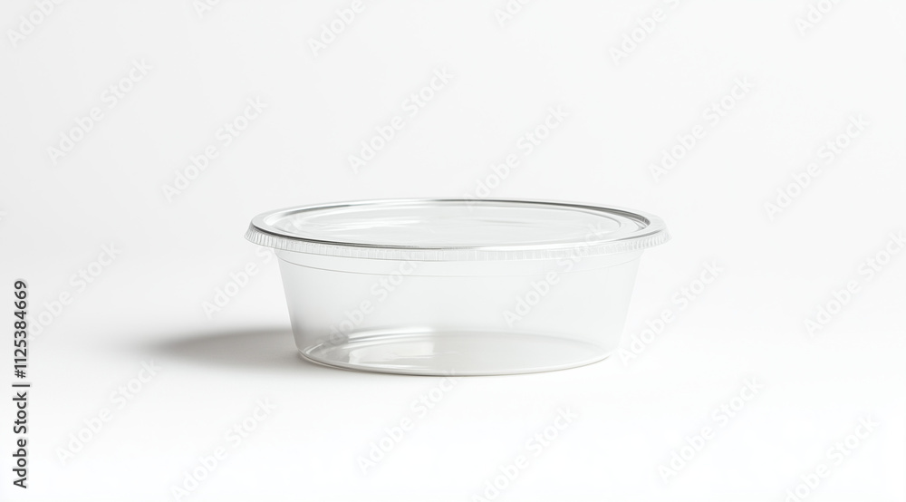 Round Takeaway Box Clear Looking Down with No Contents for a Sleek and Modern Design Round Takeaway Box Clear Looking Down with No Contents for a Sleek and Modern Design