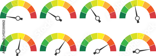 Speedometer icon set