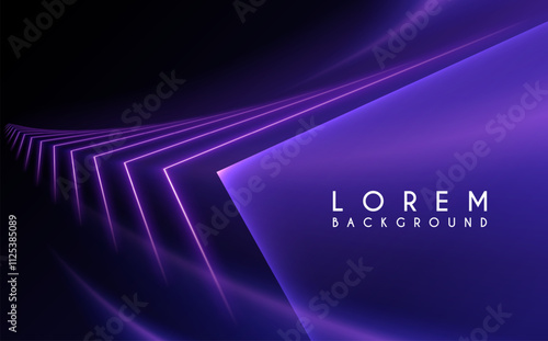Abstract neon light arrows background