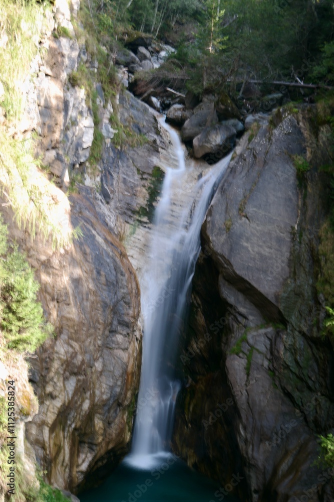 waterfall in the mountains waterfall in the mountains