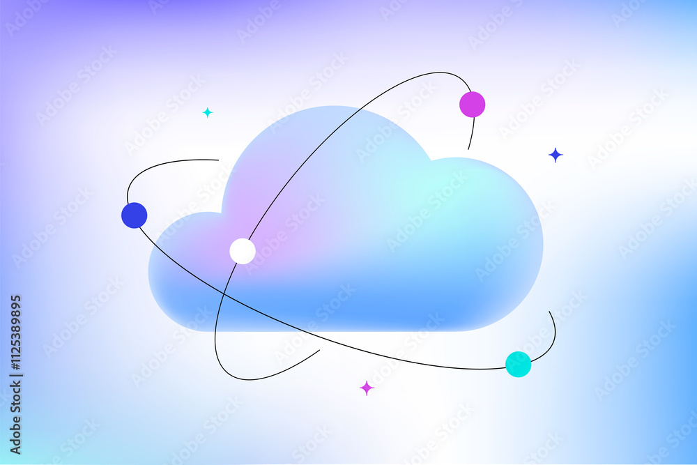 Cloud synchronization icon. Cloud synchronization icon.