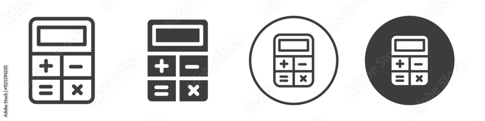 Calculator icon Simple outline vector logo Calculator icon Simple outline vector logo