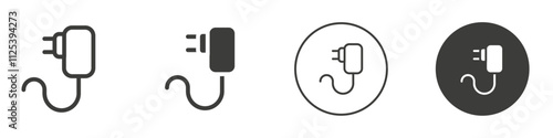 Charger adapter icon Simple outline vector logo photo