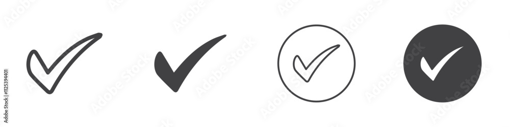 check mark icon Simple outline vector logo check mark icon Simple outline vector logo