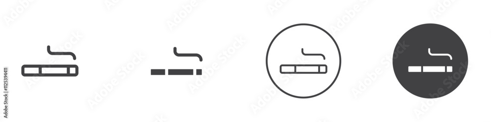 cigarette icon Simple outline vector logo cigarette icon Simple outline vector logo
