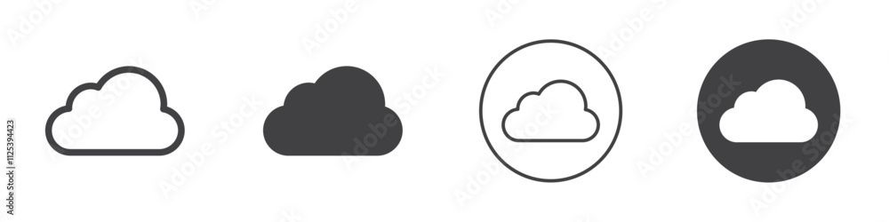 Cloud icon Simple outline vector logo Cloud icon Simple outline vector logo