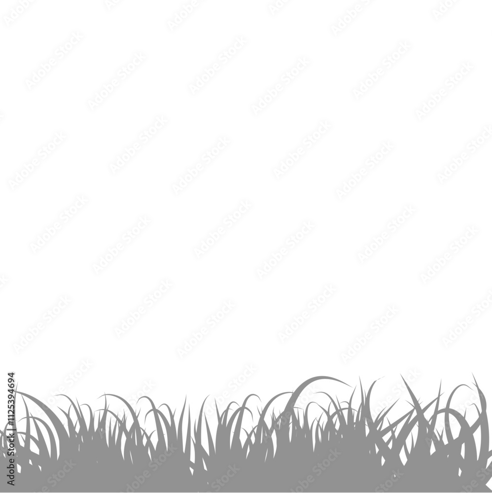 Gray Grass Shadow. Vector Illustration Gray Grass Shadow. Vector Illustration