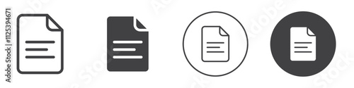 Document icon Simple outline vector logo