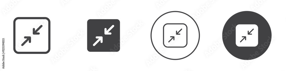 Fullscreen Icon Simple outline vector logo Fullscreen Icon Simple outline vector logo