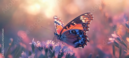 Sunset Butterfly: A Serene Moment in Nature