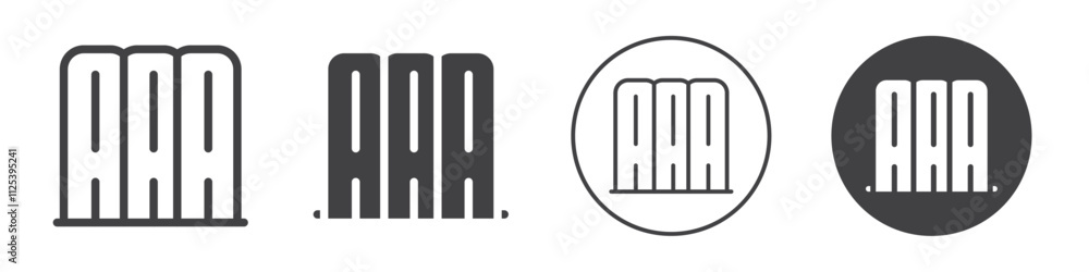 Library icon Simple outline vector logo Library icon Simple outline vector logo