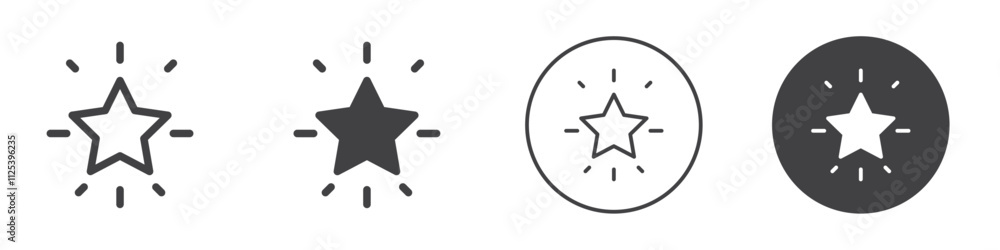 star shiny icon Simple outline vector logo star shiny icon Simple outline vector logo