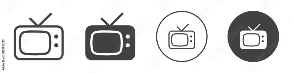 Television icon Simple outline vector logo Television icon Simple outline vector logo