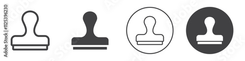 Stamp icon Simple outline vector logo
