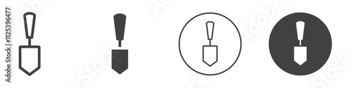 trowel icon Simple outline vector logo
