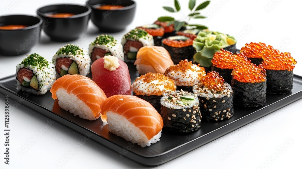 Japanese food sushi national cuisine dish isolated on white background Japanese food sushi national cuisine dish isolated on white background