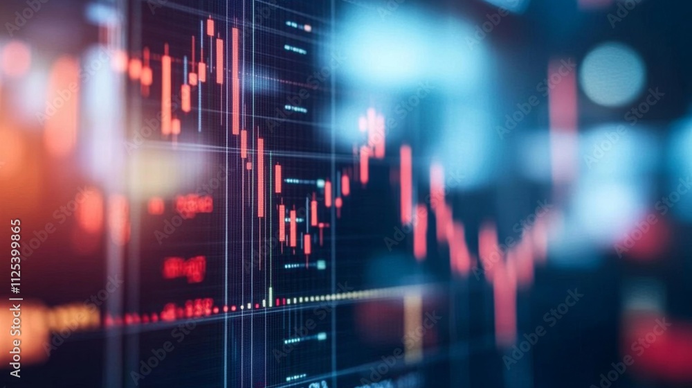 Digital screen displaying a close view of trend lines. Digital screen displaying a close view of trend lines.