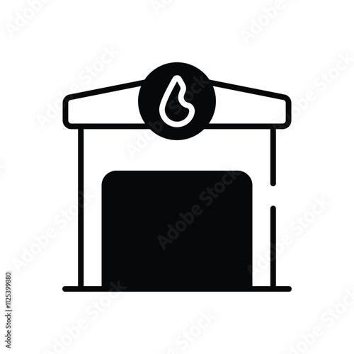 Fire Station vector icon