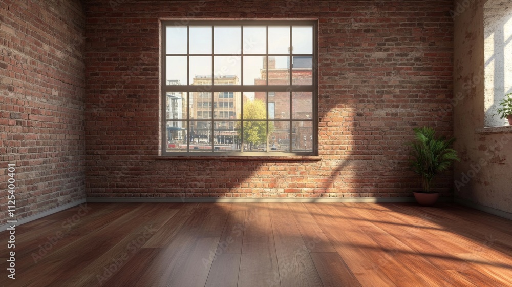 Fototapeta premium An inviting empty room ready for personalization.