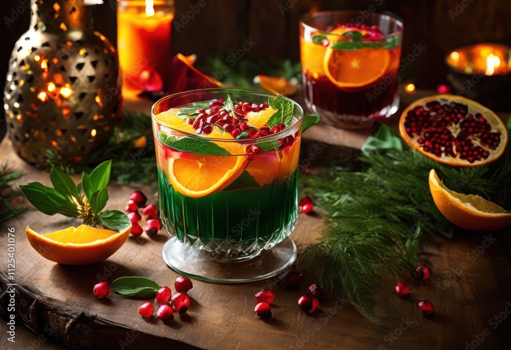 colorful glass festive holiday punch garnishes reflecting bright hues inviting vibes, beverage, drink, cocktail, celebration, vibrant, refreshing, ice colorful glass festive holiday punch garnishes reflecting bright hues inviting vibes, beverage, drink, cocktail, celebration, vibrant, refreshing, ice
