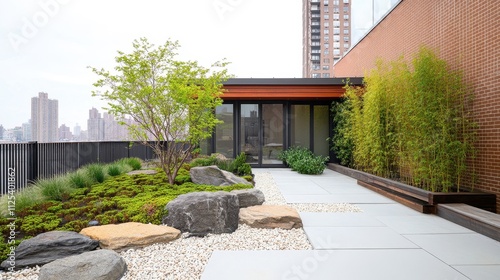 Minimalist Rooftop Garden Inspired by Japanese Design
