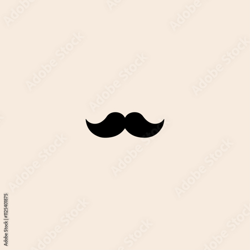 Moustaches Sticker. Black Isolated Silhouettes for Cinco de Mayo Paper Cutting Design. Mustache for barbershop or Mustache Carnival.Retro hair mustache. Hipster. flat vector design.